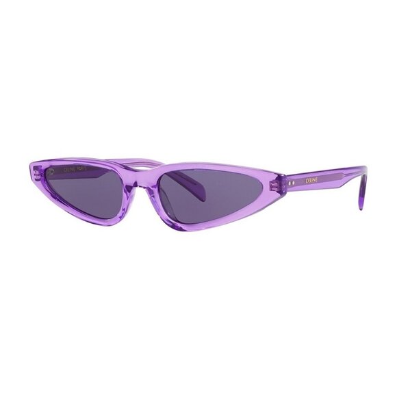 NEW CELINE WOMEN SUNGLASSES, CELINE CL40231I 81Y Transparent Lilac/Violet - Picture 1 of 4